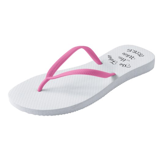 Hochzeitstag Bridal Flip Flops Badesandalen (Schrägansicht)