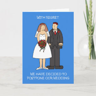 Hochzeitstag Cartoon Couple. Karte