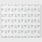 Hochzeitstag Champagnerbrille Weiß nahtlos Geschenkpapier (Flach)