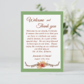 Hochzeitstag danke Ihnen Karten (Stehend Vorderseite)