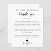 Hochzeitstag Dankeschön Karte | Hochzeit Napkin-An (Vorne/Hinten)