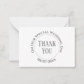 Hochzeitstag Dankeschön-Karte Mitteilungskarte (Vorderseite)