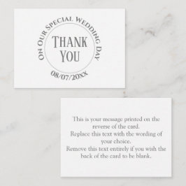 Hochzeitstag Dankeschön-Karte Mitteilungskarte