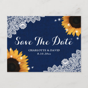 Hochzeitstag der blauen Spitzen-Sonnenblume: Das D Ankündigungspostkarte