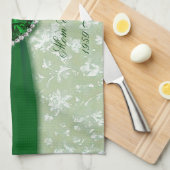 Hochzeitstag des Damast-55. Handtuch (Viertel Falte)