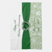 Hochzeitstag des Damast-55. Handtuch (Vertikal)