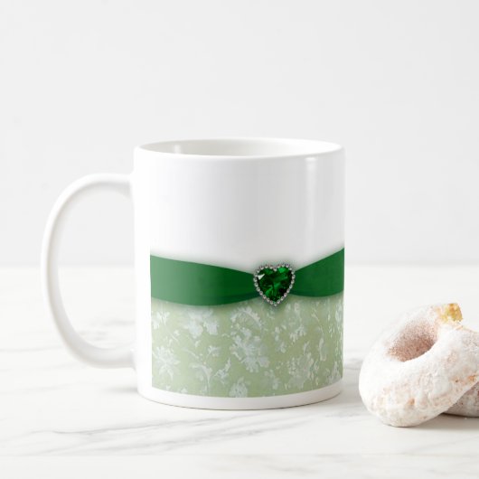 Hochzeitstag des Damast-55. Kaffeetasse (Mit Donut)