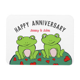 Hochzeitstag des Froschpaares Magnet