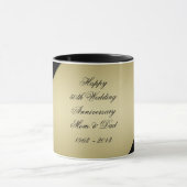Hochzeitstag des Goldschwarz-50. Tasse (Zentrum)