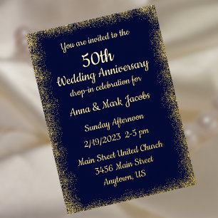 Hochzeitstag Drop-In-Einladung  Folieneinladung