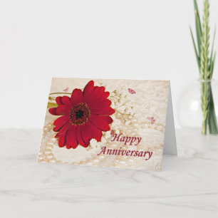 Hochzeitstag, eine Gänseblümchen-Blume Karte