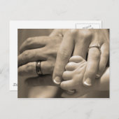 Hochzeitstag einer Familie Postkarte (Vorne/Hinten)