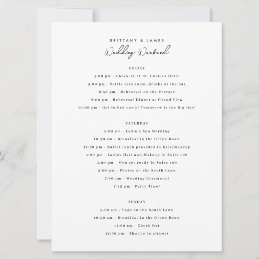 Hochzeitstag Einladung (Vorderseite)