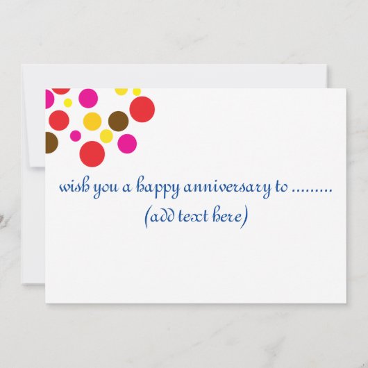 Hochzeitstag Einladung (Rückseite)