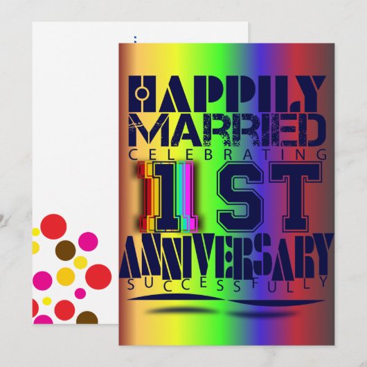 Hochzeitstag Einladung (Vorne/Hinten)