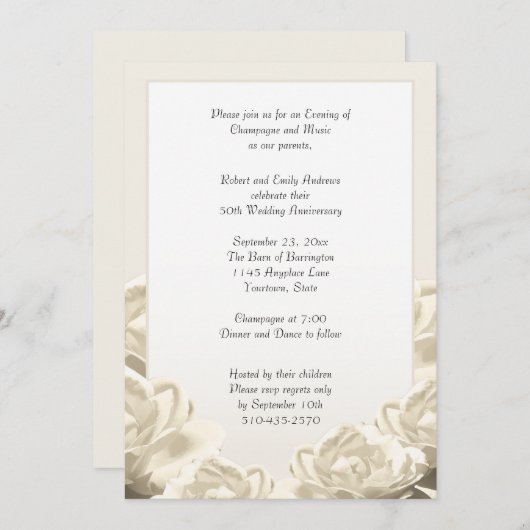 Hochzeitstag Einladung (Vorne/Hinten)