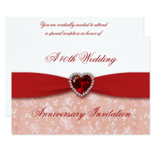 40 Hochzeitstag Einladungen Zazzle De