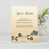 Hochzeitstag Einladung elegant und klassisch (Stehend Vorderseite)