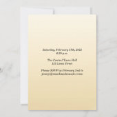 Hochzeitstag Einladung elegant und klassisch (Rückseite)