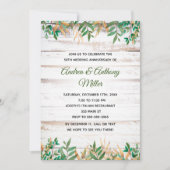Hochzeitstag Einladung Grün Rustikal (Vorderseite)