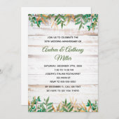 Hochzeitstag Einladung Grün Rustikal (Vorne/Hinten)