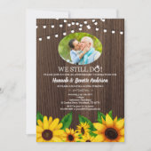 Hochzeitstag Einladung Sonnenblumen Foto (Vorderseite)