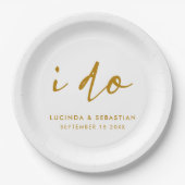 Hochzeitstag Elegante Pappteller (Vorderseite)