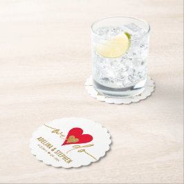 Hochzeitstag Elegantes einfaches Herz Wir machen G Untersetzer