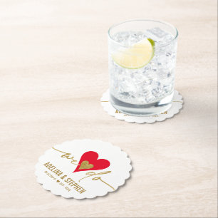 Hochzeitstag Elegantes einfaches Herz Wir machen G Untersetzer