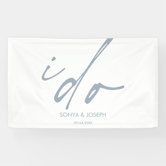 Hochzeitstag Elegantes Skript I Do Banner (Horizontal)