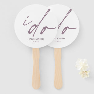 Hochzeitstag Elegantes Skript "I Do" Handfan Fächer