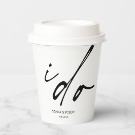 Hochzeitstag Elegantes Skript I Do Pappbecher