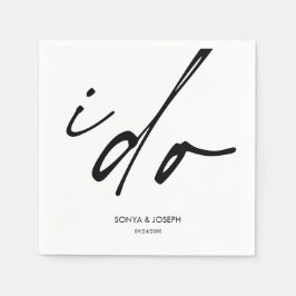 Hochzeitstag Elegantes Skript I Do Serviette