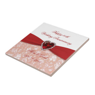 Hochzeitstag-Entwurf des Damast-40. Fliese