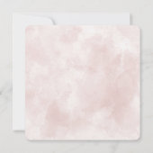 Hochzeitstag - Erneuerender Kranz auf rosa Wasserf Einladung (Rückseite)