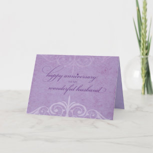 Hochzeitstag-Feier Lavendel für den Ehemann Karte