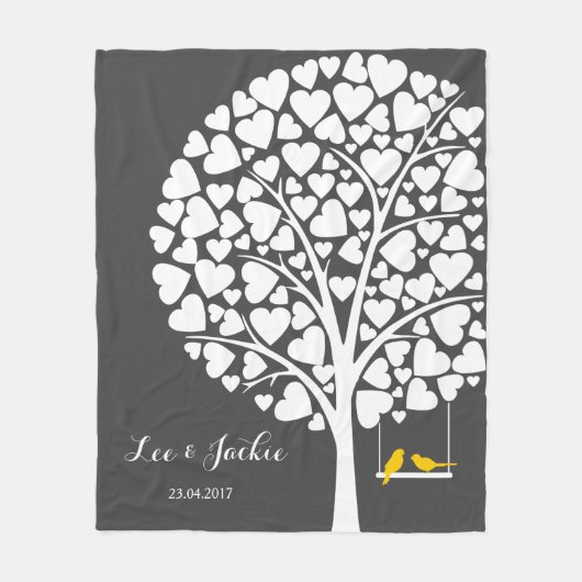 Hochzeitstag Fleece Blanket personalisiert (Vorderseite)