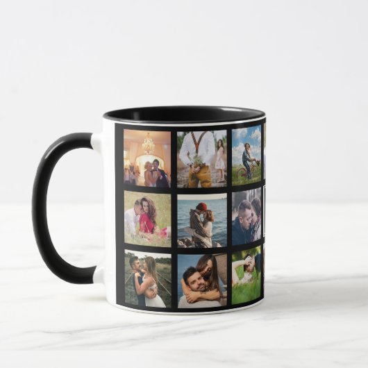 Hochzeitstag Foto Collage Cusom Tasse (Links)