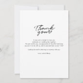 Hochzeitstag Foto Hand Lettered Dankeschön Card Karte (Rückseite)