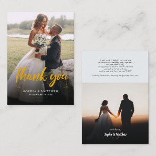 Hochzeitstag Foto Hand Lettered Dankeschön Card Mitteilungskarte