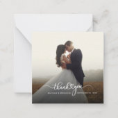 Hochzeitstag Foto Handgeschriebenes Skript Vielen  Mitteilungskarte (Vorderseite)