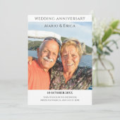 Hochzeitstag Foto modern Einladung (Stehend Vorderseite)