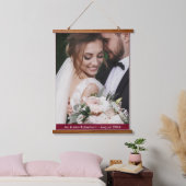 Hochzeitstag Foto Modernes Brauchtum Wandteppich Mit Holzrahmen (Schlafzimmer)