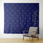 Hochzeitstag Foto Stand Hintergrund Navy Starry Ni Wandteppich (Beispiel (Horizontal))