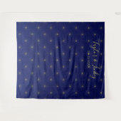 Hochzeitstag Foto Stand Hintergrund Navy Starry Ni Wandteppich (Vorderseite (Horizontal))