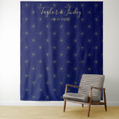 Hochzeitstag Foto Stand Hintergrund Navy Starry Ni Wandteppich (Beispiel)