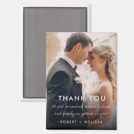 Hochzeitstag Foto Vielen Dank für Ihr Interesse Magnet (Vorderseite/Rückseite)