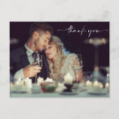 Hochzeitstag Foto Vielen Dank Postkarte (Vorderseite)