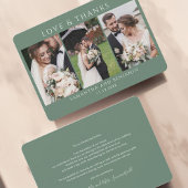 Hochzeitstag FotoCollage Vielen Dank Mitteilungskarte