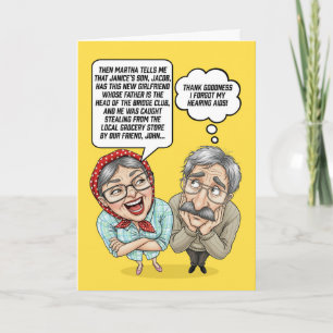 Hochzeitstag für älteres Paar Humor Feiertagskarte